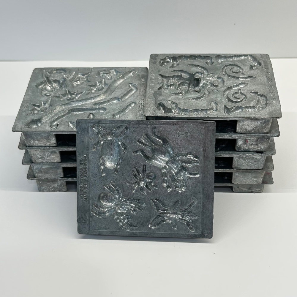 Vintage 1994 Toymax Thingmaker Creepy Crawler Molds Set Of 10 (D2)